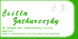 csilla zathureczky business card